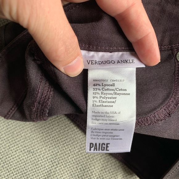 ⭐️ Paige Verdugo Ankle Purple Jeans ⭐️ - Picture 4 of 4